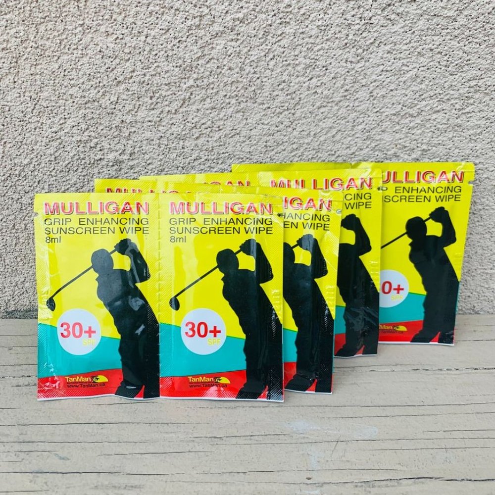 Grip Enhancing Sunscreen Wipe for Golfing